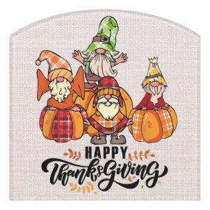 Happy Thanksgiving Gnomes Sign