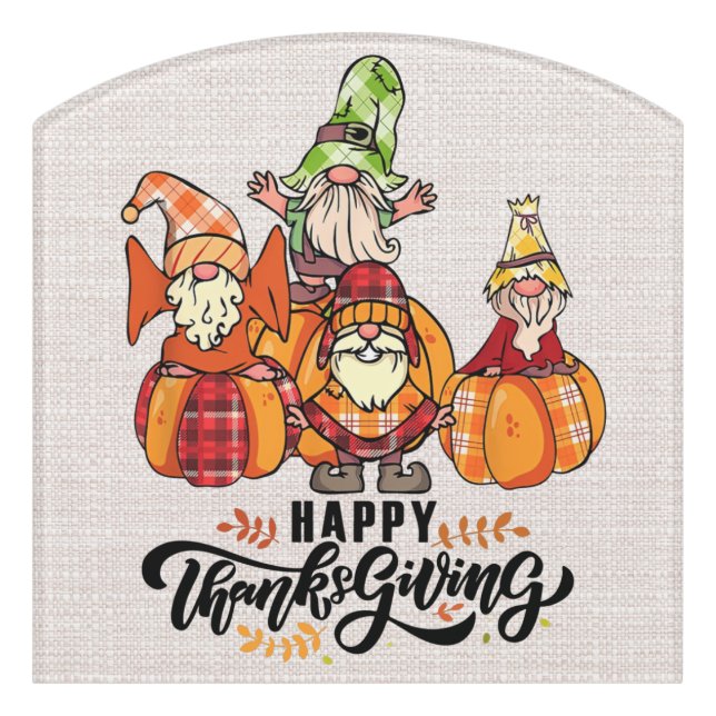 Happy Thanksgiving Gnomes Sign (Contour Front)