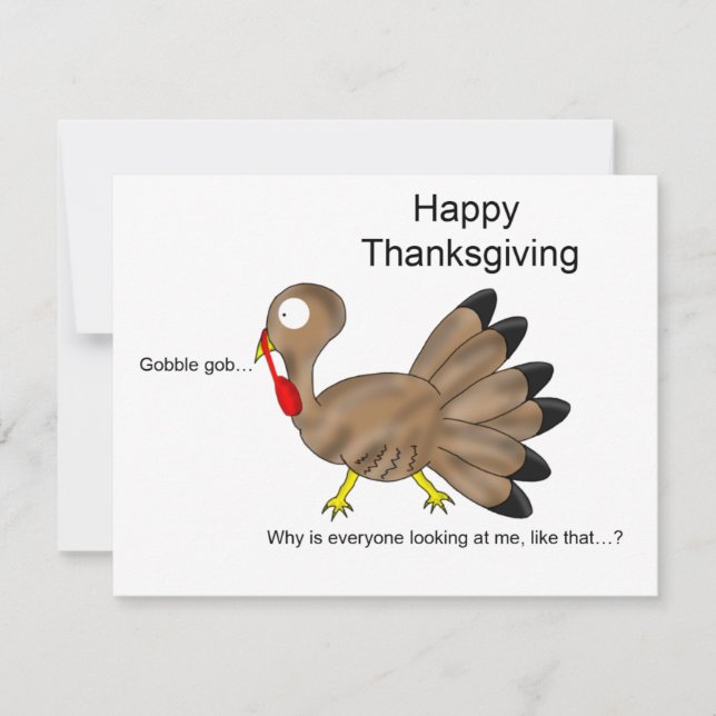 Happy Thanksgiving Gobble gob… Holiday Card (Front)
