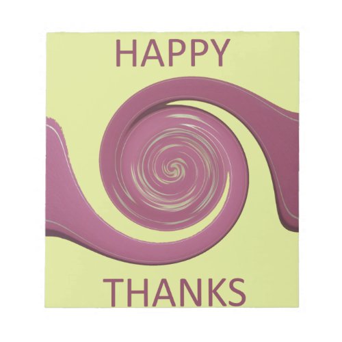 Happy Thanksgiving Golden Yellow whirl designpng Notepad