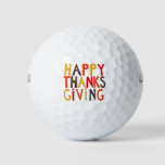 Happy Thanksgiving Golf Ball