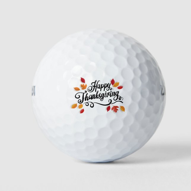 Happy Thanksgiving Golf Balls (Front)