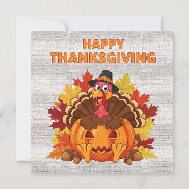 Happy Thanksgiving Greeting Card (Front)