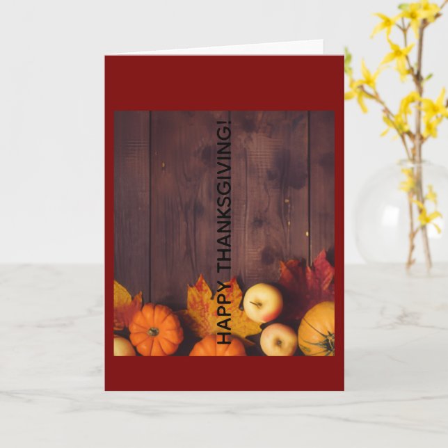 Happy Thanksgiving Greeting Card (Yellow Flower)