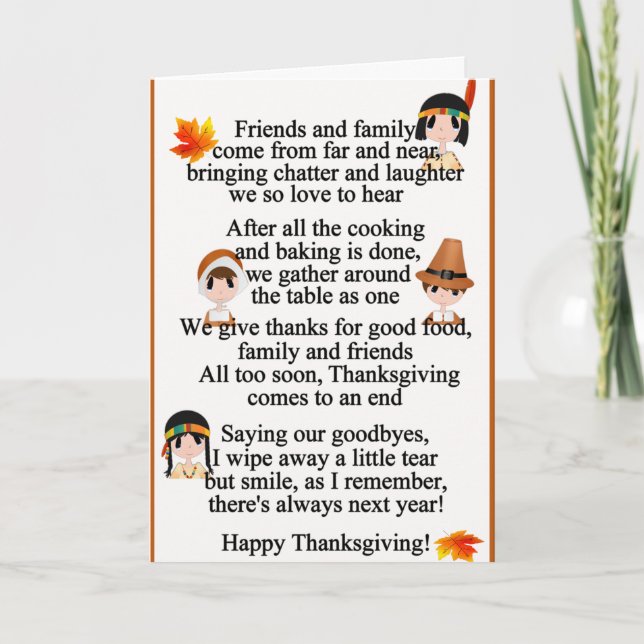 Happy Thanksgiving Greeting Card (Front)