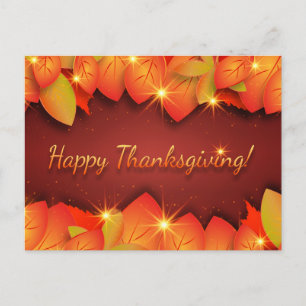 Happy Thanksgiving Greetings Postcard