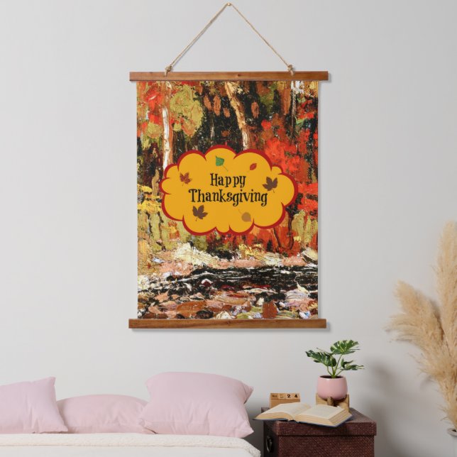 Happy Thanksgiving Hanging Tapestry (Bedroom)
