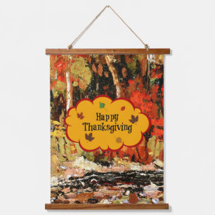 Happy Thanksgiving Hanging Tapestry