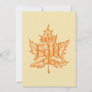 Happy Thanksgiving Happy Fall Yall Invitation