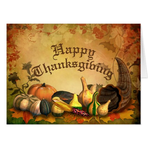 Happy Thanksgiving Harvest 36x48 Big Card