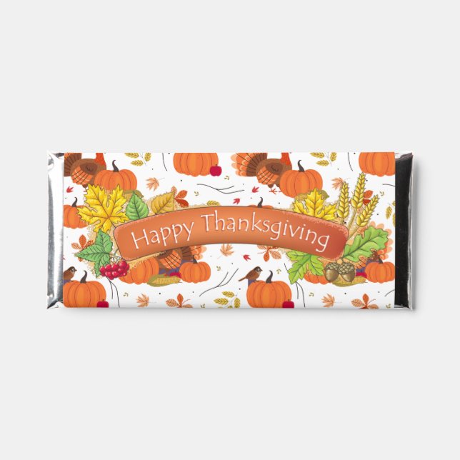 Happy Thanksgiving  Hershey Bar Favors (Front)