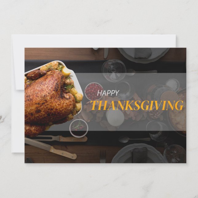 Happy Thanksgiving Holiday Card (Front)