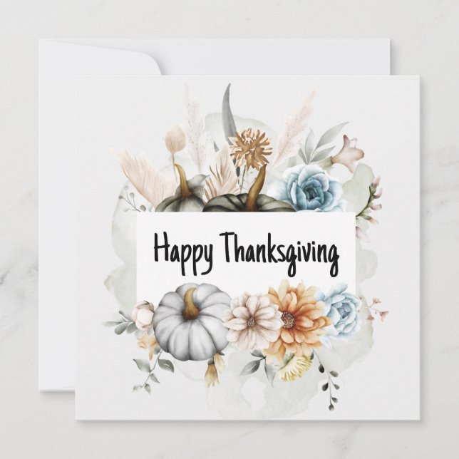 happy thanksgiving holiday card (Front)