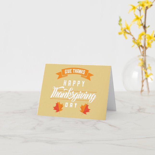 Happy Thanksgiving Holiday Card (Yellow Flower)