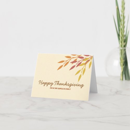Happy Thanksgiving Holiday Card - Stylish and simple Thanksgiving greetings