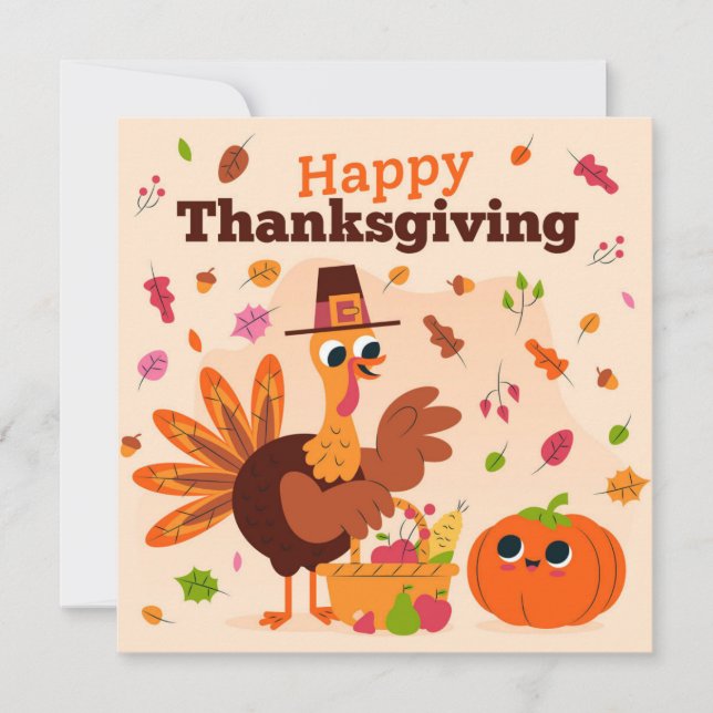 Happy Thanksgiving Holiday Card (Front)