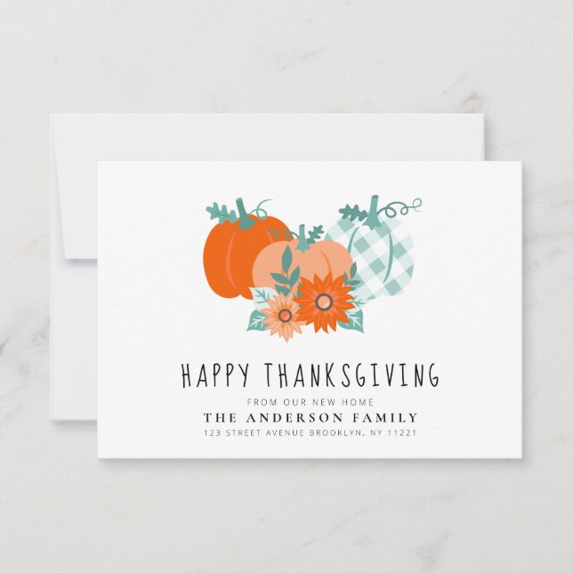 Happy thanksgiving holiday moving announcement (Front)