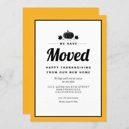 Happy Thanksgiving Holiday Moving Announcement