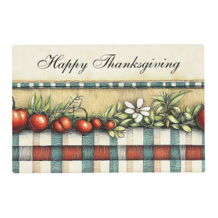 “Happy Thanksgiving” Holiday Placemat