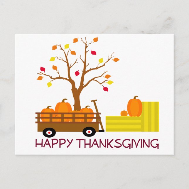 Happy Thanksgiving Holiday Postcard (Front)