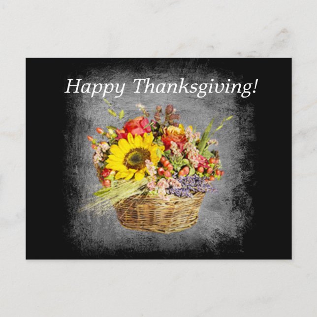 Happy Thanksgiving! Holiday Postcard (Front)