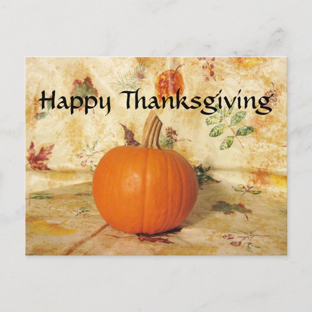 Happy Thanksgiving Holiday Postcard (Front)