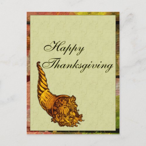 Happy Thanksgiving Holiday Postcard