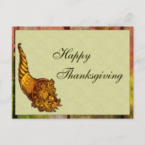 Happy Thanksgiving Holiday Postcard