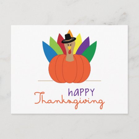Happy Thanksgiving Holiday Postcard