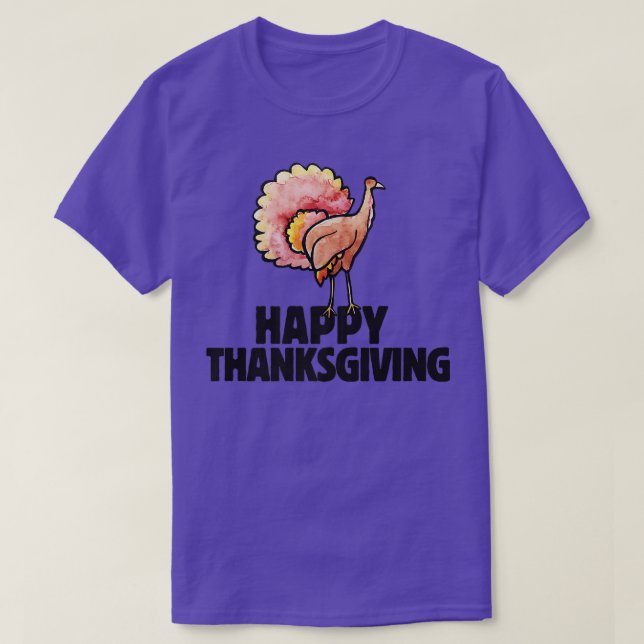 Happy Thanksgiving Holidays Art  T-Shirt (Design Front)