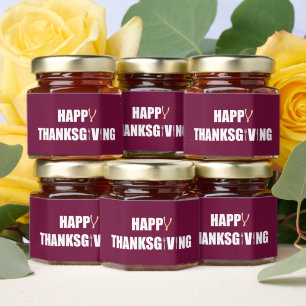 Happy Thanksgiving Honey Jar Favors