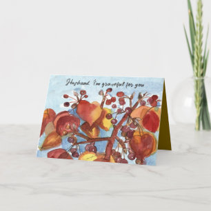 Happy Thanksgiving Husband Grateful For You Card