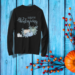 Happy Thanksgiving in blue T-Shirt