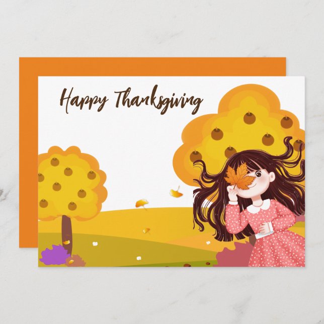 Happy Thanksgiving  Invitation (Front/Back)