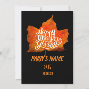 HAPPY THANKSGIVING INVITATION