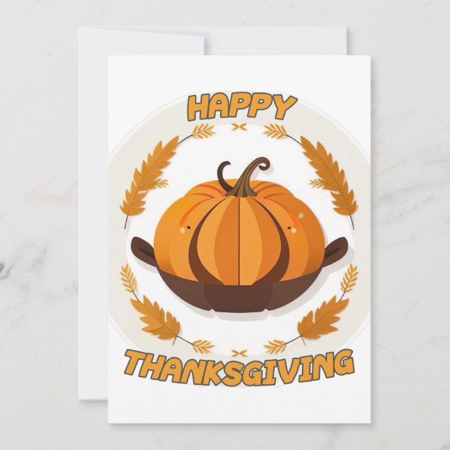 happy thanksgiving invitation (Front)