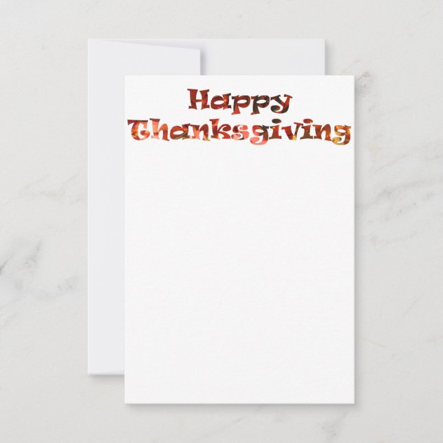 Happy Thanksgiving Invitation (Front)