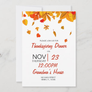 Happy Thanksgiving Invitation