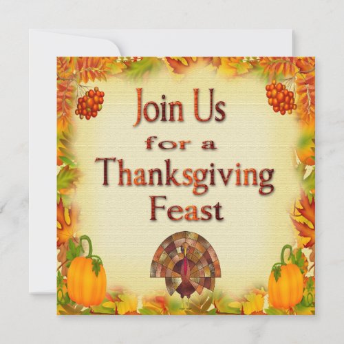 Happy Thanksgiving Invitations