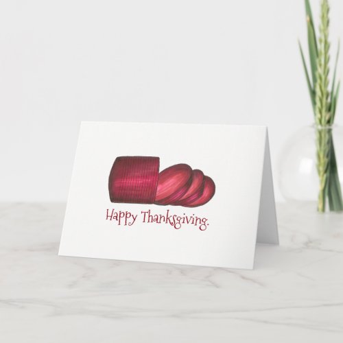 Happy Thanksgiving Jellied Canned Cranberry Sauce Holiday Card