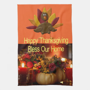 Happy Thanksgiving Kitchen Hand Towel Bless Home
