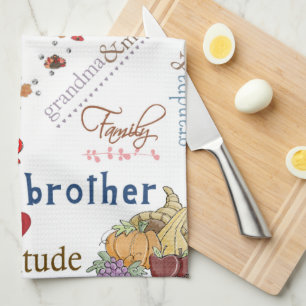 Happy Thanksgiving Kitchen Hand Towel Bless Home