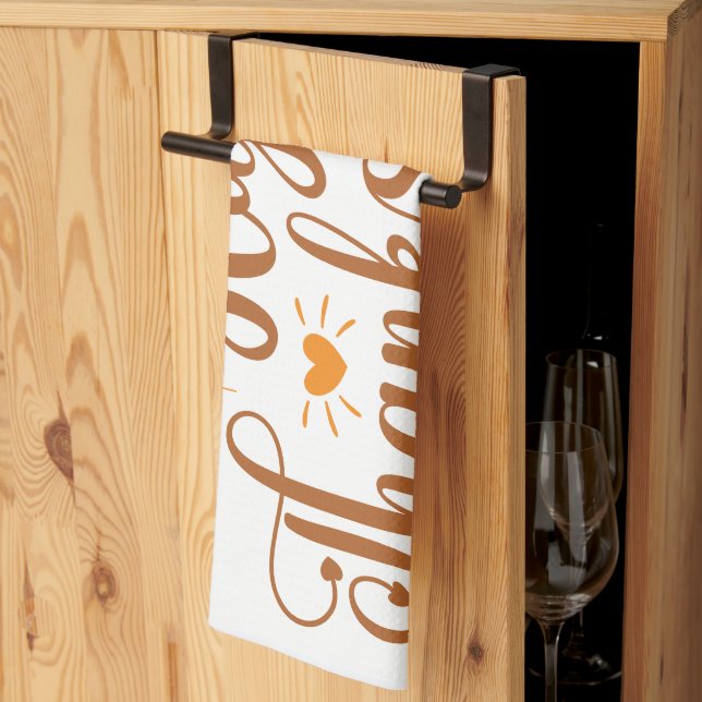 Happy Thanksgiving Kitchen Towel (Thirds Fold)