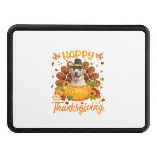 Happy Thanksgiving Labrador Dog Turkey Pumpkin Lon Hitch Cover