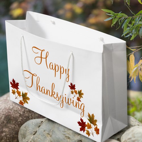 Happy Thanksgiving  Large Gift Bag