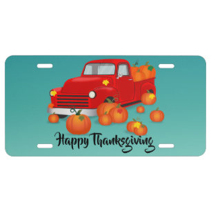Happy Thanksgiving License Plate