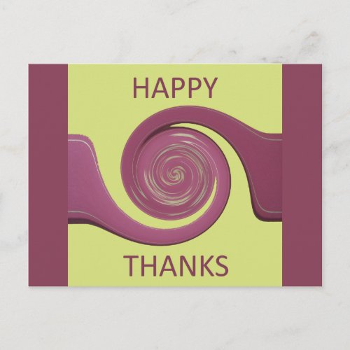 Happy Thanksgiving Lovely Amazing Text Art Design Postcard