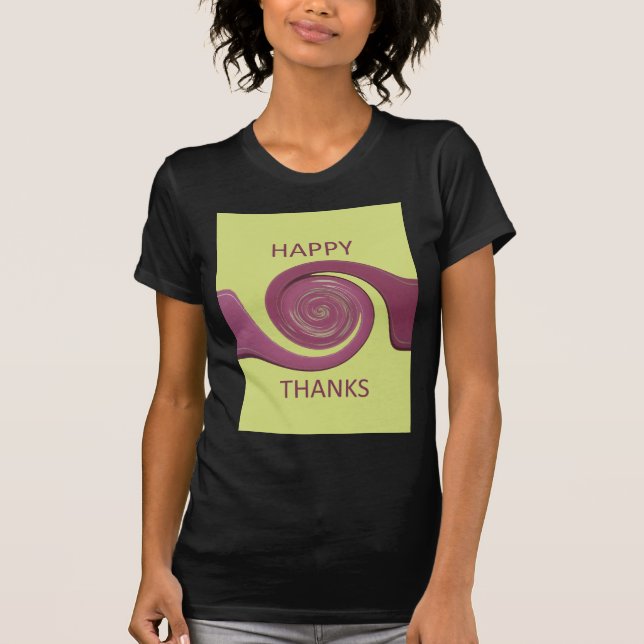 Happy Thanksgiving Lovely Amazing Text Art Design T-Shirt (Front)