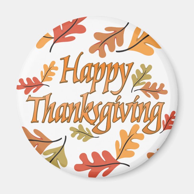 Happy Thanksgiving Magnet (Front)