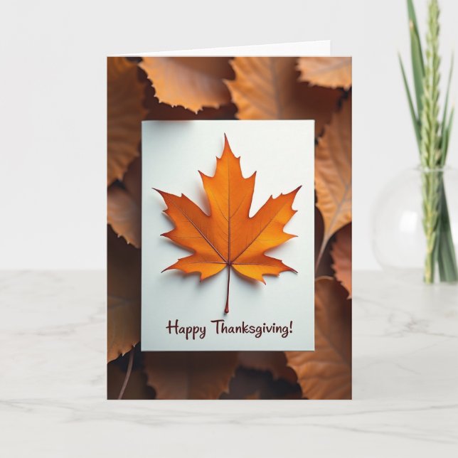 Happy Thanksgiving Maple Card (Front)